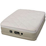Serta Bed Raised Pillow Top Queen Air Bed Mattress with Built In neverFLAT Air Pump