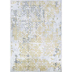 Couristan Grand Damask Area Rug, Gold/Silver/Ivry ,Rectangle, 3'3