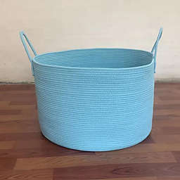 Auswella Light Blue Rope Storage Basket