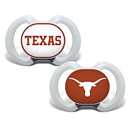 BabyFanatic Pacifier 2-Pack - NCAA Texas Longhorns - Officially Licensed League Gear