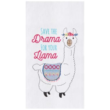 C&F Home Llama Drama Embroidered Flour Sack Kitchen Towel. View a larger version of this product image.