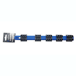 Industro Hex Bit Organizer for Tool Storage and Keeping - Holds up to 30 Hex Bits, Blue Rail with Black Clips