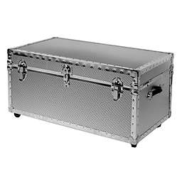 Embossed Steel Storage Trunk with Wheels - Oversized - USA Made