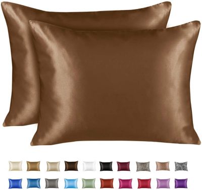 Satin Pillowcases Set for Hair COOL and EASY TO WASH Standard  with ZIPPER 