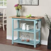 Convenience Concepts Designs2Go 3 Tier Butcher Block Kitchen Prep Island with Drawer