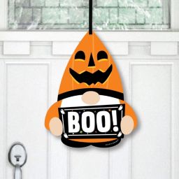 Big Dot of Happiness Halloween Gnomes - Hanging Porch Spooky Fall Party Outdoor Decorations - Front Door Decor - 1 Piece Sign