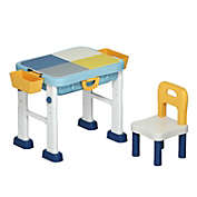 Slickblue 6 in 1 Kids Activity Table Set with Chair