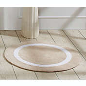 Better Trends Hotel Collection 30" Round Rug in Sand/White