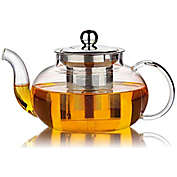 Teaology Azzurro Borosilicate Glass/Stainless Steel Infusion Teapot