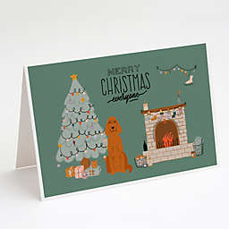 Caroline's Treasures Irish Setter Christmas Everyone Greeting Cards and Envelopes Pack of 8 7 x 5
