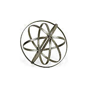 Contemporary Home Living 10" Gray Large Concentric Folding Ring Orbs Home Decor Accent