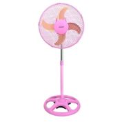 Brentwood 3 Speed 12in Oscillating Stand Fan in Pink