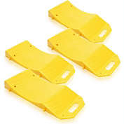 Zone Tech Tire Saver Ramps - Premium Quality Anti- Slip Design Portable Highly Visible Yellow Tire Cradle Vehicle Travel Ramps for Storage-Flat Spot and Flat Tire Prevention