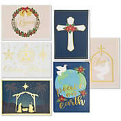 Paper Junkie 48 Pack Blank Religious Christmas Cards with Envelopes, 6 Christian Designs (4x6 In)