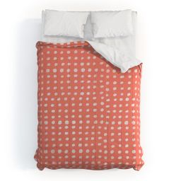 Deny Designs Leah Flores Peach Scribble Dots Comforter
