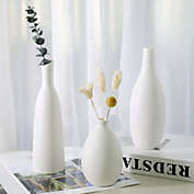 Kitcheniva 3-Pieces White Ceramic Vase Small Flower