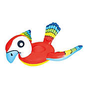 Northlight 87" Red and Blue Jumbo Parrot Ride-On Inflatable Swimming Pool Float