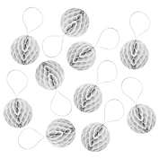 Wrapables Mini Honeycomb Ball Party Decorations / (Set of 10), 2", White