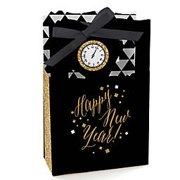 Big Dot of Happiness New Year's Eve - Gold - New Years Eve Party Favor Boxes - Set of 12
