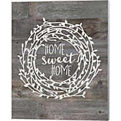 Great Art Now Rustic Home Sweet Home by Jo Moulton 16-Inch x 20-Inch Canvas Wall Art