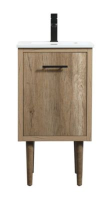 Elegant Decor Home Decorative 18 inch single bathroom vanity - Natural Oak