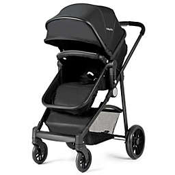 Slickblue 2-in-1 Foldable Pushchair Newborn Infant Baby Stroller-Black
