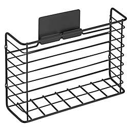 mDesign Metal Wall Mount Kitchen Storage Organizer Basket Bin