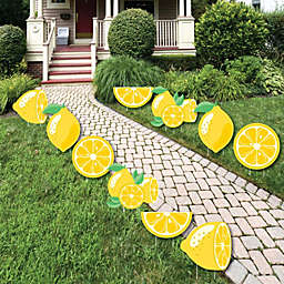 Big Dot of Happiness So Fresh - Lemon - Lawn Decorations - Outdoor Citrus Lemonade Party Yard Decorations - 10 Piece