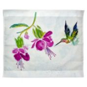Betsy Drake Purple Hummingbird Outdoor Wall Hanging 24x30