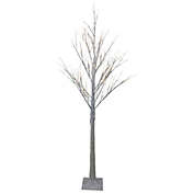 Northlight 6&#39; Lighted Christmas White Birch Twig Tree Outdoor Decoration - Warm White LED Lights