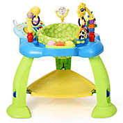 Slickblue 2-in-1 Baby Jumperoo Adjustable Sit-to-stand Activity Center-Green