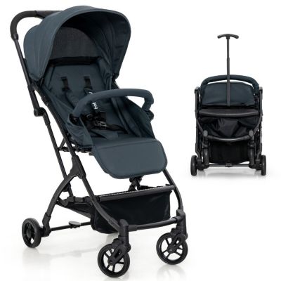 Slickblue Lightweight Baby Stroller with One-Hand Quick Folding-Black