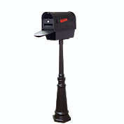 Special Lite Products Hummingbird Curbside Aluminum Mailbox with Locking Insert and Tacoma Mailbox Post with Burial Kit