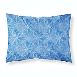 Caroline's Treasures Watercolor Dark Blue Winter Snowflakes Fabric Standard Pillowcase 30 x 20.5