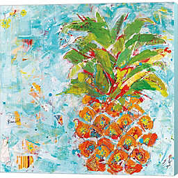 Great Art Now Pineapple Bright by Kellie Day 24-Inch x 24-Inch Canvas Wall Art