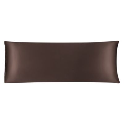 PiccoCasa Satin Luxury Cooling Anti-wrinkle Pillow Protectors Body(20"x54") Brown 1 Pc