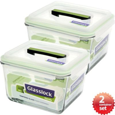 Glasslock Tempered Glass Food Container Set of 2