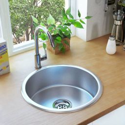 Home Life Boutique Kitchen Sink with Strainer and Trap Stainless Steel