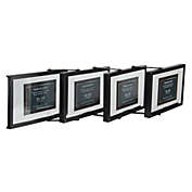 Northlight 20" Contemporary Collapsible Rectangular 4" x 6" Photo Picture Frame - Black