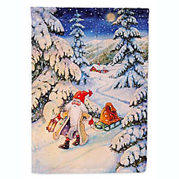 Caroline's Treasures Christmas Gnome pulling a sled Flag Garden Size 11.25 x 15.5