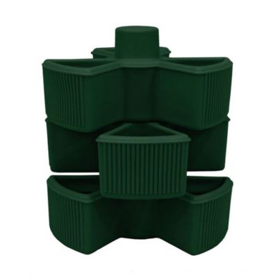 Good Ideas 1340-VVG3-GRNVenetian Lightweight Vertical Stacking Garden Planter with Drain Holes, 3 Pack - Green