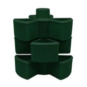 Good Ideas 1340-VVG3-GRNVenetian Lightweight Vertical Stacking Garden Planter with Drain Holes, 3 Pack - Green