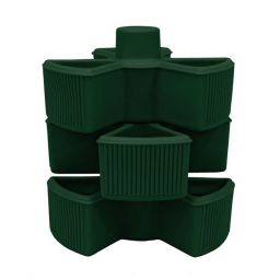 Good Ideas 1340-VVG3-GRNVenetian Lightweight Vertical Stacking Garden Planter with Drain Holes, 3 Pack - Green