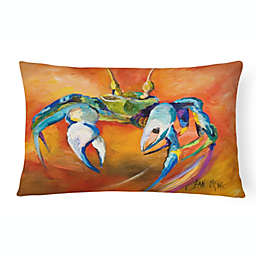 Caroline's Treasures Blue Crab Canvas Fabric Decorative Pillow 12 x 16