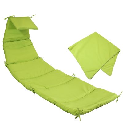 Sunnydaze Hanging Lounge Chair Replacement Cushion and Umbrella - Apple Green