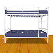 Infinity Merch Twin Size Iron Bunk Bed with Ladder in White