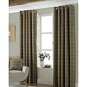 Riva Home Aviemore Checked Pattern Ringtop Curtains/Drapes