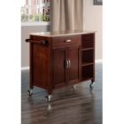 Alternate image 3 for Mabel Utility Kitchen Cart, Walnut and Natural