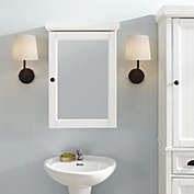 Crosley Furniture  Seaside Mirrored Wall Cabinet Distressed White