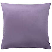 PiccoCasa Velvet Throw Pillow Cover, Decorative Throw Cushion Cover Luxury Euro Square Pillowcase for Sofa Couch Bed Chair, Purple, 18"x18"